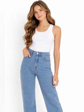 Pacsun Light Blue Allover Ripped Boyfriend Jeans 26 Waist